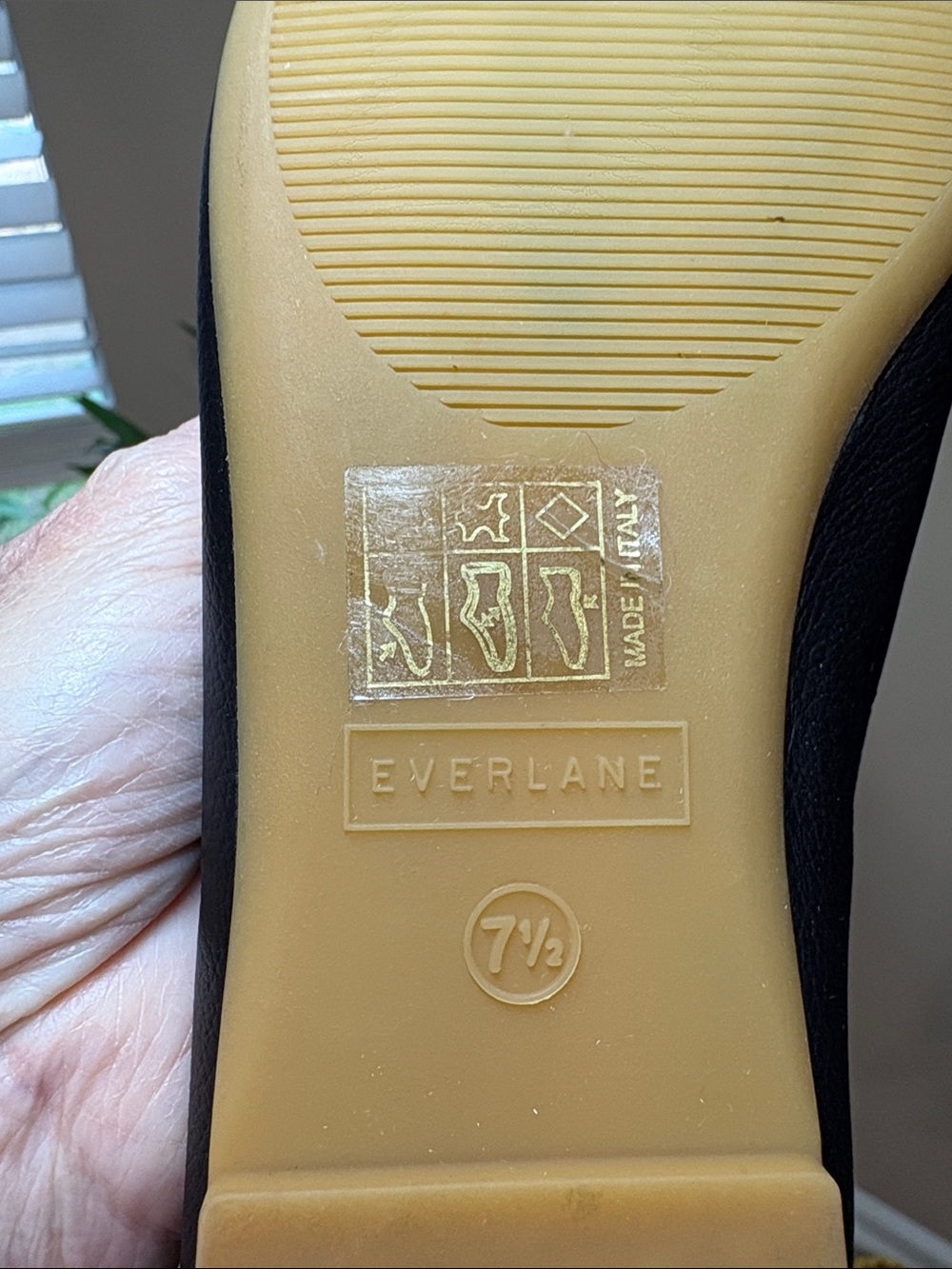 EVERLANE Black Leather Day Glove Italian Leather Ballet Flats, 7.5 - Picture 3 of 12